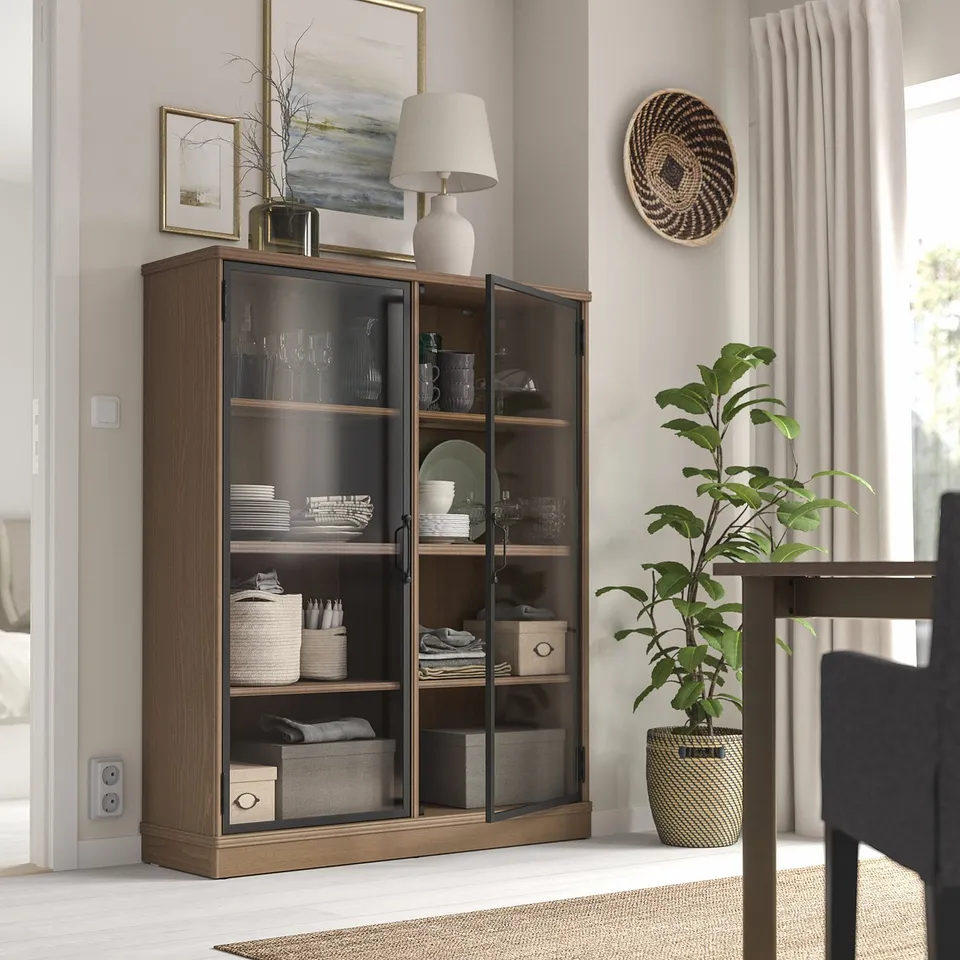 part: LANESUND glass-door cabinet