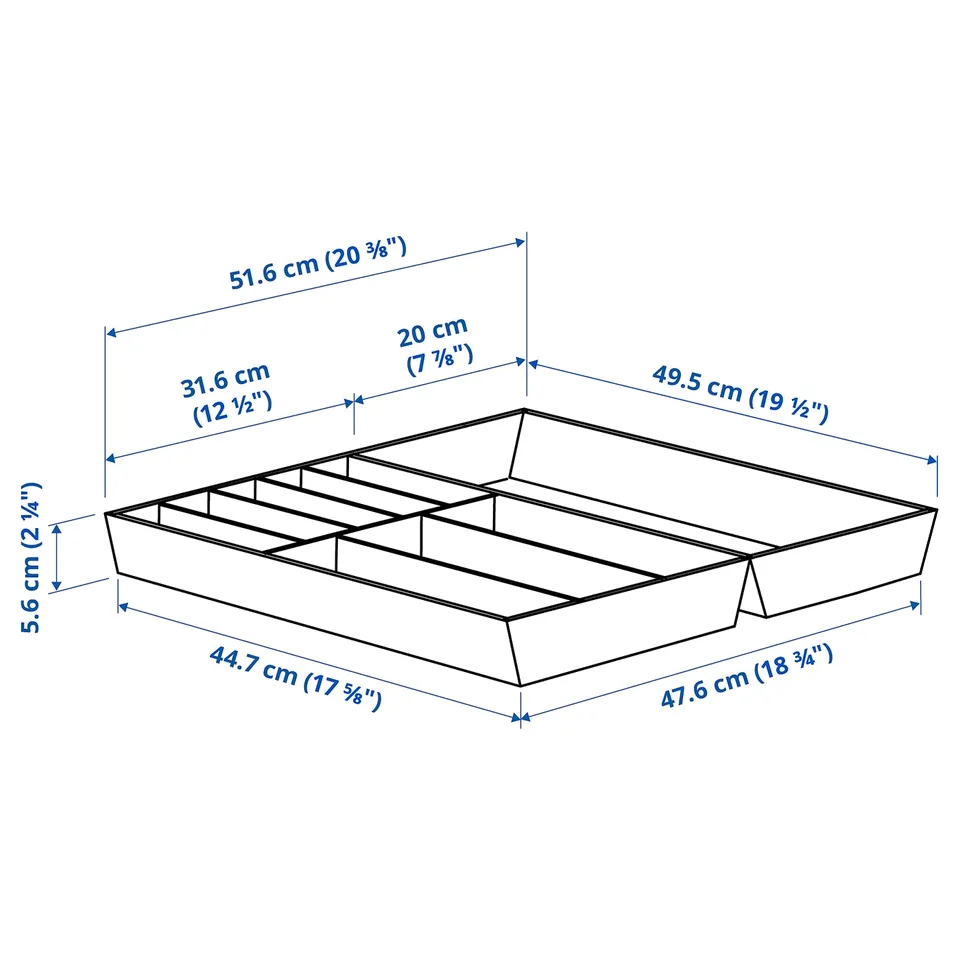 Illustration with measurements for the product: UPPDATERA.