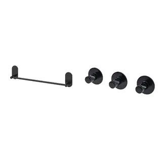 SKOGHALL set: towel rail, self-adhesive + hook, self-adhesive
