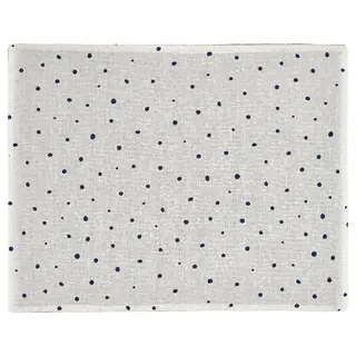 NISSÖGA place mat, white/dark blue, 45x35 cm