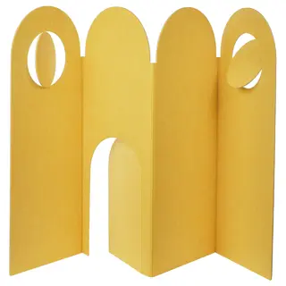 GREJSIMOJS room divider, yellow/grey, 190x120 cm