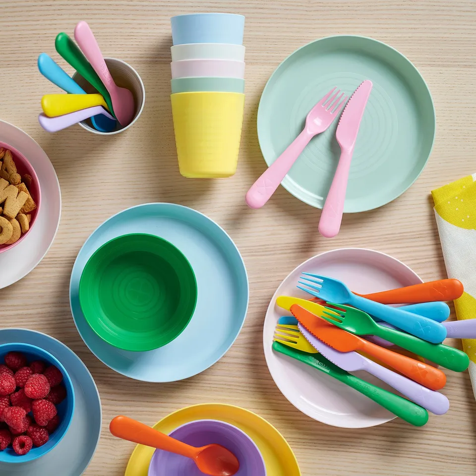 KALAS 18-piece cutlery set, mixed colours/seasonal edition