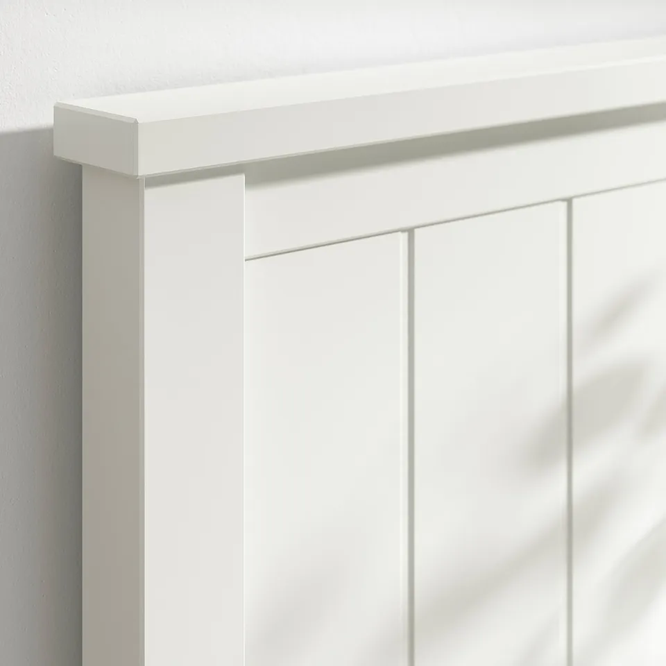 GULLABERG Bed frame, white/Luröy, 180x200 cm