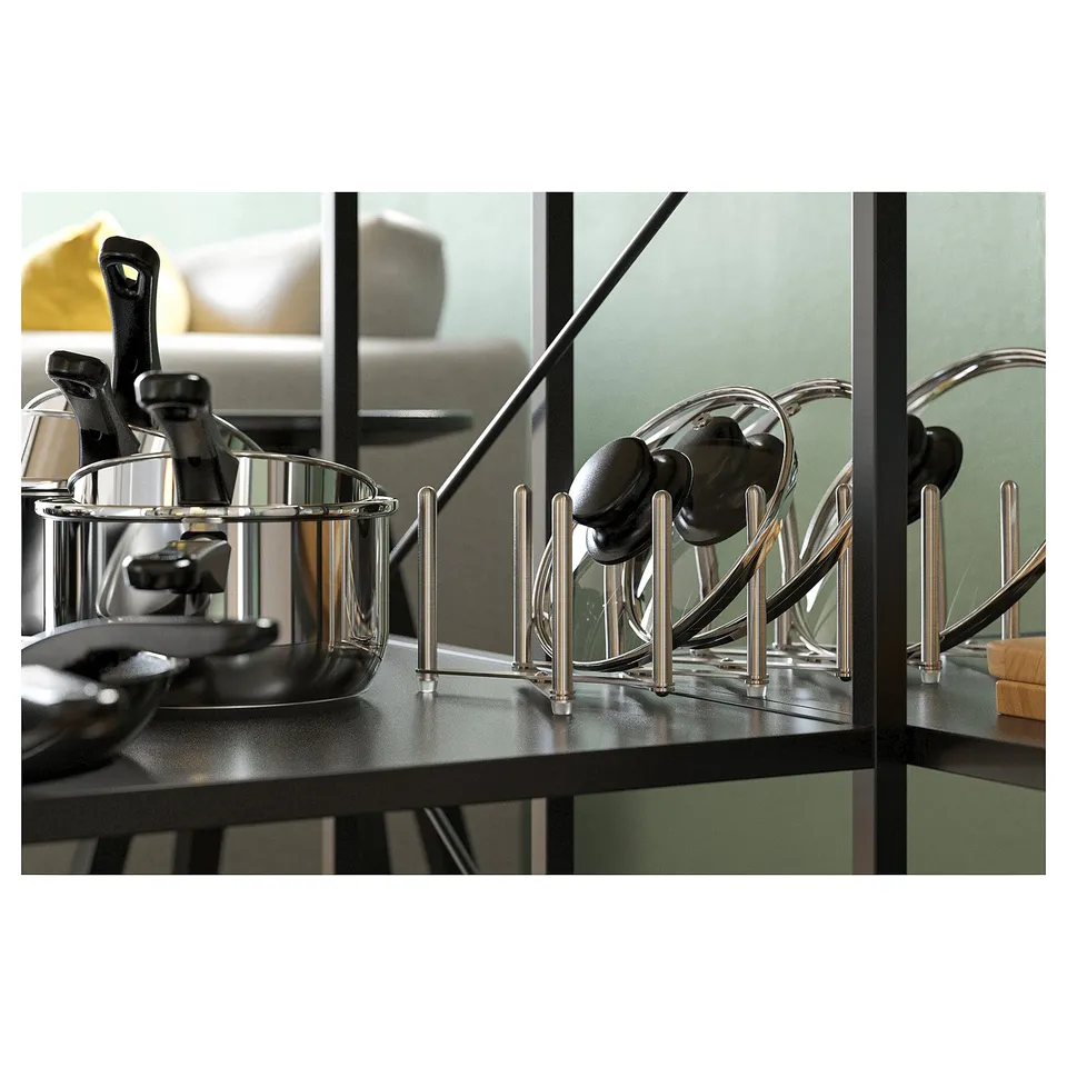 VARIERA Pot lid organiser, stainless steel