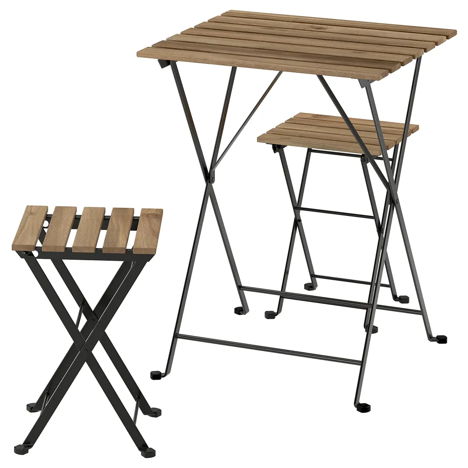 TÄRNÖ Table and 2 stools, outdoor, folding/folding, 55x54 cm