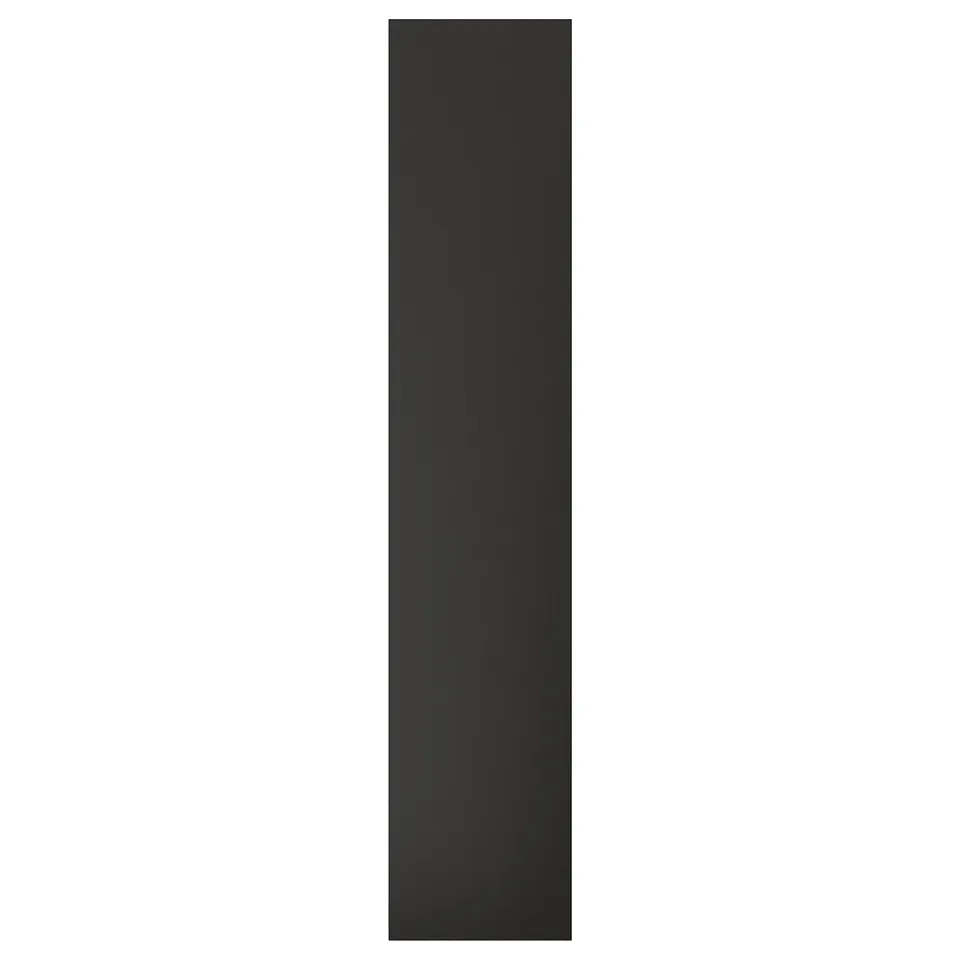 A sleek, black rectangular panel from NICKEBO, crafted from recycled materials, featuring a modern and minimalist design.