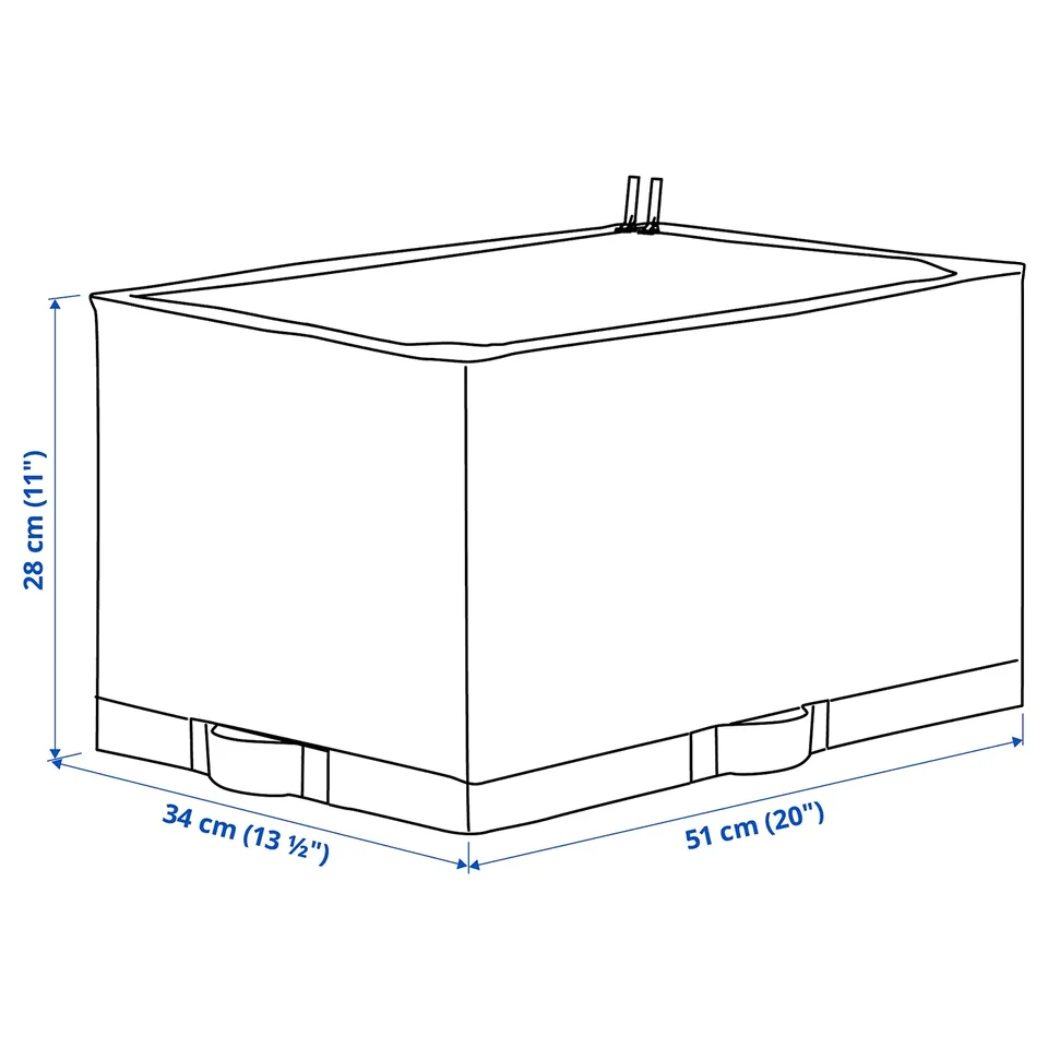 Illustration with measurements for the product: STUK.