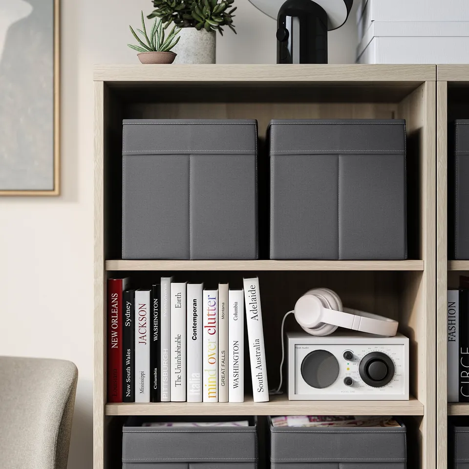 DRÖNA Box, dark grey, 25x35x25 cm