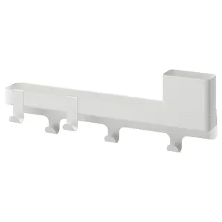ALTARLIDEN hook rack, with storage/white, Depth 6.8 x Height 13 x Width 36.5 cm