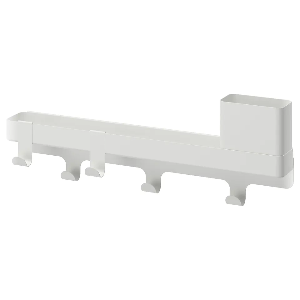 ALTARLIDEN Hook rack, with storage/white