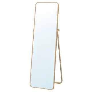 IKORNNES standing mirror, ash, 52x167 cm