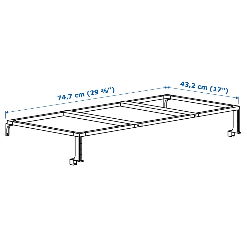 Illustration with measurements for the product: HÅLLBAR.