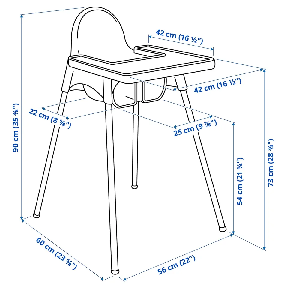 part: ANTILOP highchair with tray