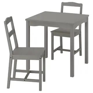 HAUGA set: dining table + chair x2
