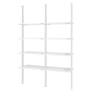 ELVARLI open storage combination, white, 175x51x222-350 cm