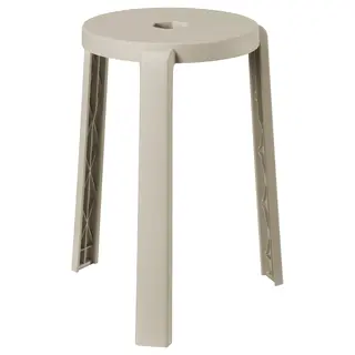 IBBARBO stool, beige, Height 45 x Width 39 cm