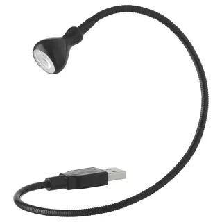 JANSJÖ LED USB lamp, black, 38 cm