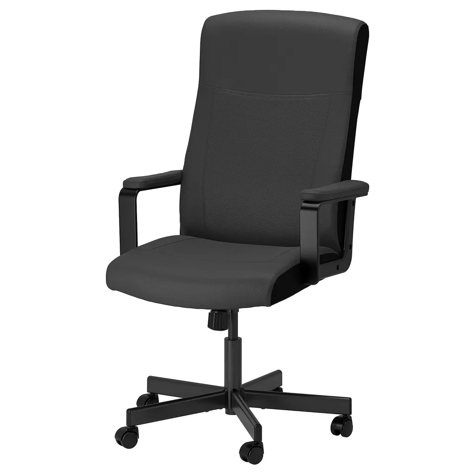 TRAVSPORT / MILLBERGET Desk and chair, electric black