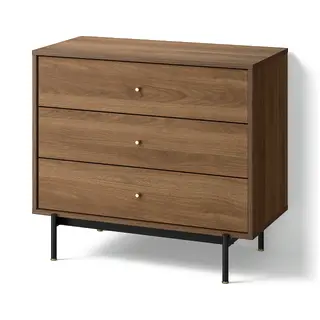 RÅDMANSÖ chest of 3 drawers, brown walnut effect, 90x48x81 cm