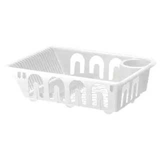 FLUNDRA dish drainer, white, Length 46 x Width 36 x Height 12 cm