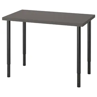 LINNMON/OLOV set: table top + leg, adjustable x4
