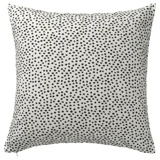 BJÖRKGRÅMAL cushion cover, white/black, Length 50 x Width 50 cm