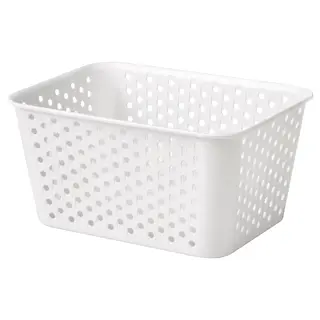 PLOGSVÄNG storage basket, white, 15x20x10 cm