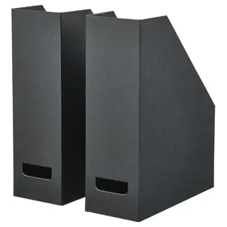 FJÄDERHARV magazine file, anthracite, Depth 25 x Height 31 x Width 10 cm