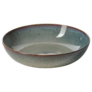 GLADELIG serving bowl, beige-green, 30 cm