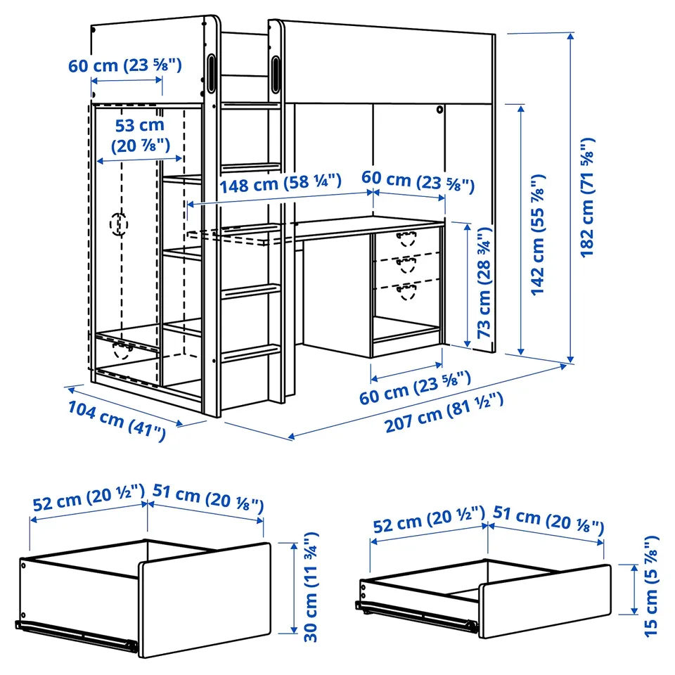 part: SMÅSTAD loft bed