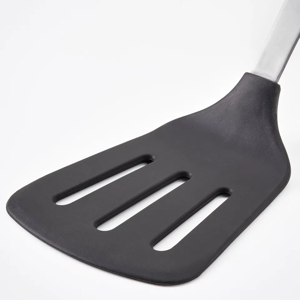 DALAFÅR 3-piece kitchen utensil set, stainless steel/black-grey