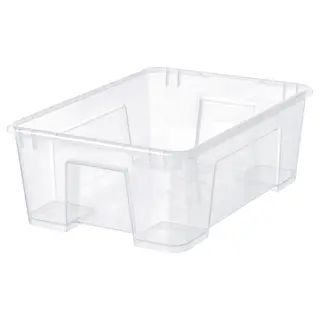 SAMLA box, transparent, 39x28x14 cm/11 l