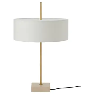 STOCKHOLM 2025 table lamp, white textile/brass-plated, 65 cm