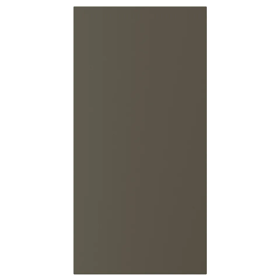 HAVSTORP dark brown/beige cabinet door, rectangular, smooth acrylic finish.