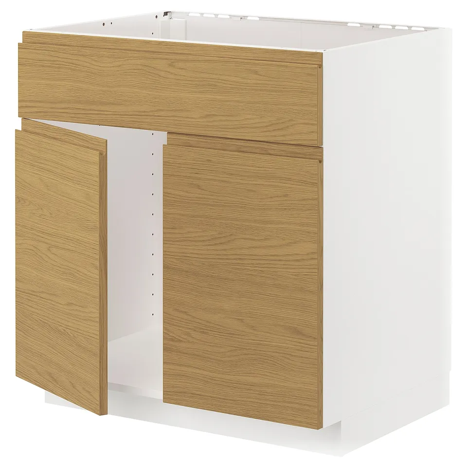 METOD kitchen, white & oak.