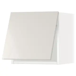 METOD wall cabinet horizontal, white/Ringhult light grey, 40x37x40 cm