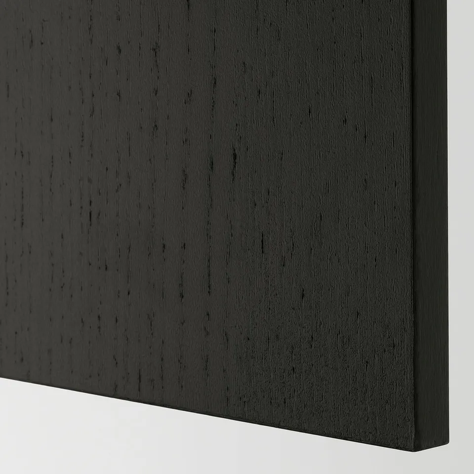Dark wooden panel with smooth, even finish and bevelled edges.