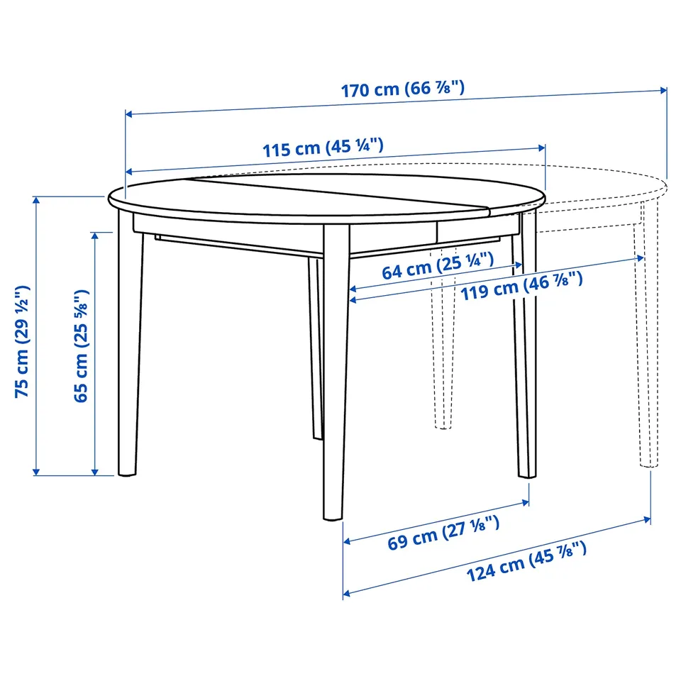 part: SKANSNÄS / GRÖNSTA table and 4 chairs