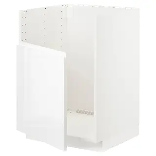 METOD base cab f TALLSJÖN sink, white/Voxtorp high-gloss/white, Width 60.0 x Depth 61.6 cm