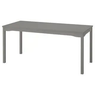 HAUGA table, grey/birch veneer, 168x74 cm