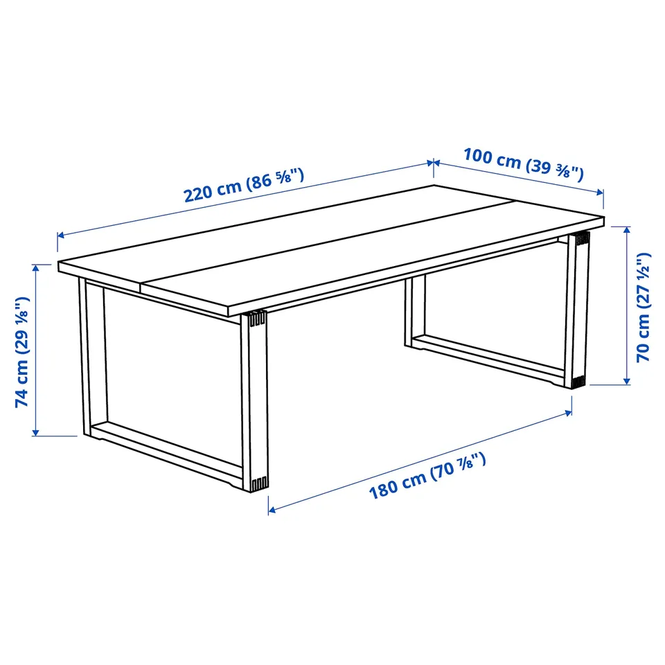 Illustration with measurements for the product: MÖRBYLÅNGA.