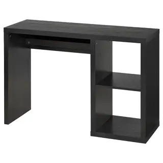 KALLAX desk, black-brown, 111x39 cm