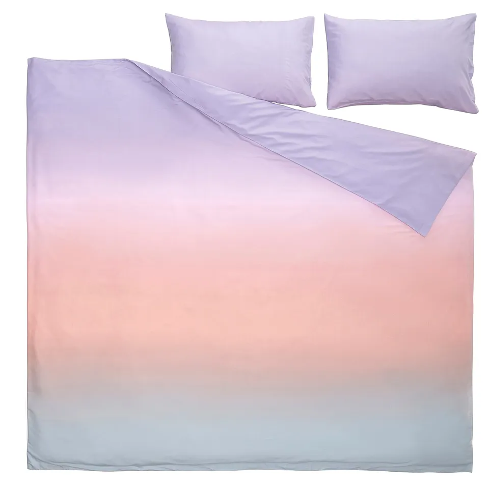 FLÄDERBUSKE Duvet cover and 2 pillowcases, multicolour, 200x200/50x80 cm