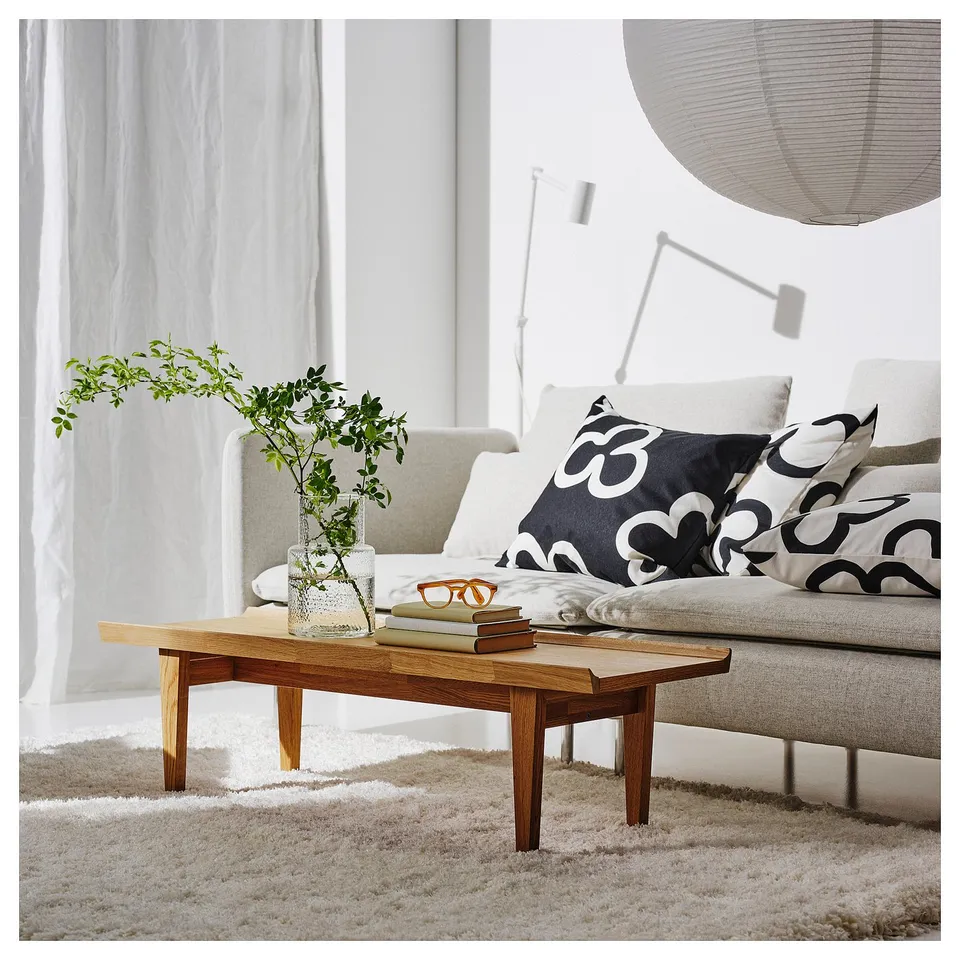 GUTTANE Coffee table, oak, 116x39 cm