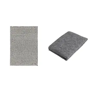 STOPP/TIPHEDE set: rug, flatwoven + rug underlay with anti-slip