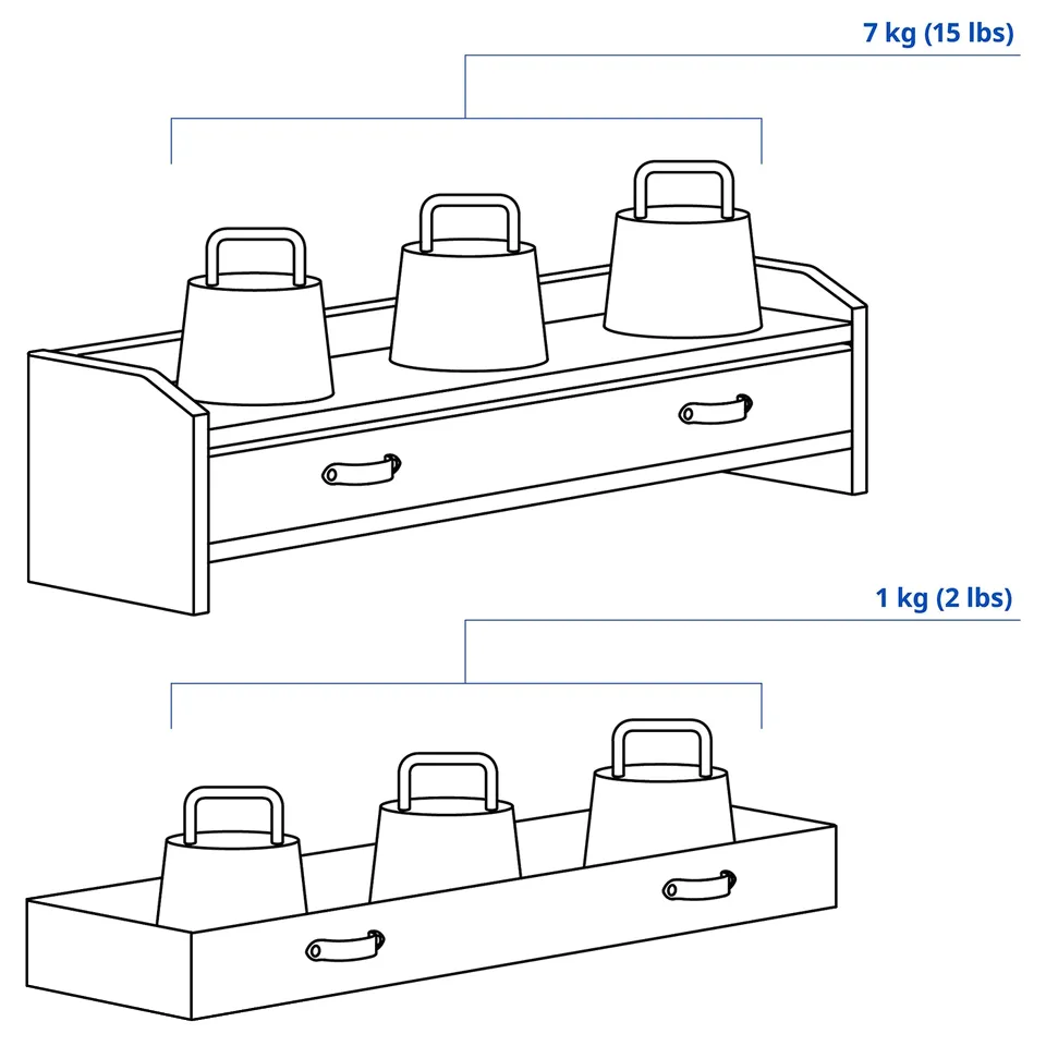 BRYTNING Add-on unit, white, 73x19x18 cm
