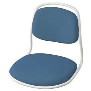 ÖRFJÄLL seat shell, white/Vissle dark blue, Width 49 x Depth 55 x Height 43 cm
