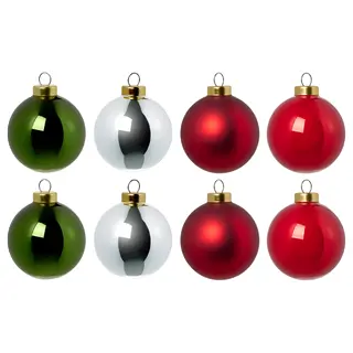 VINTERFINT tree ornament, bauble glass/mixed colours