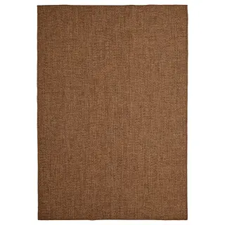 LYDERSHOLM rug flatwoven, in/outdoor, medium brown, 160x230 cm