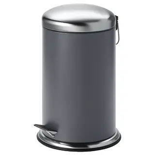 MJÖSA pedal bin, dark grey, Height 45.5 cm